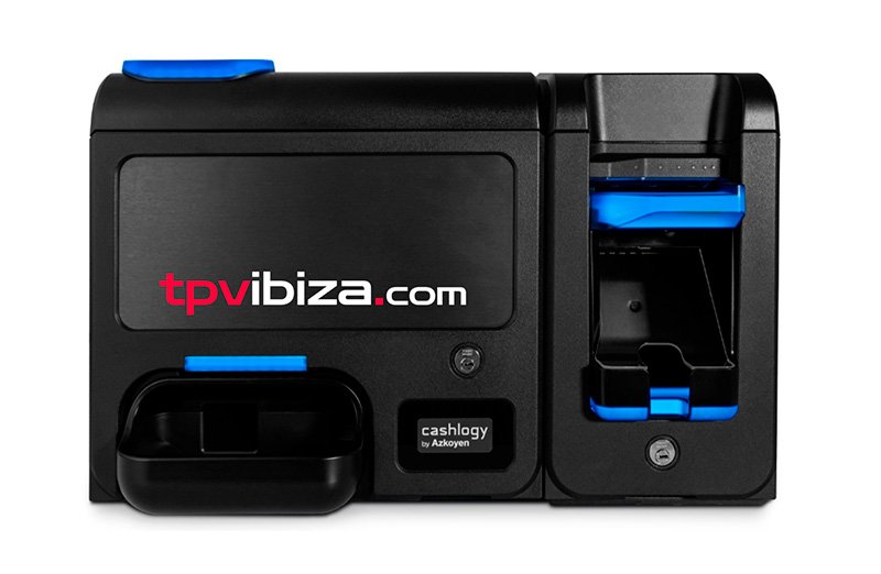 Sistema Cashlogy de gestión automática de efectivo para TPV en Ibiza - Contador y clasificador de billetes y monedas integrado