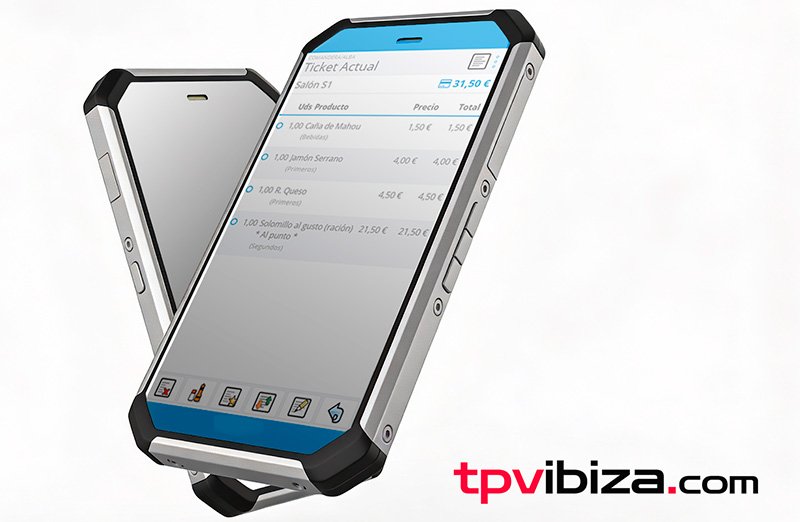 Comandero PDA Android para TPV en Ibiza - Sistema de toma de comandas inalámbrico para camareros